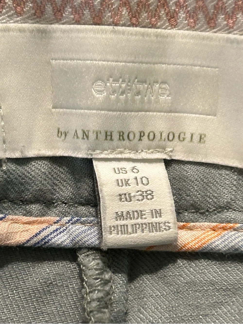 Anthropologie Ett:twa Linen Cotton Blend Pants Pleated Cuffs Size 6 US